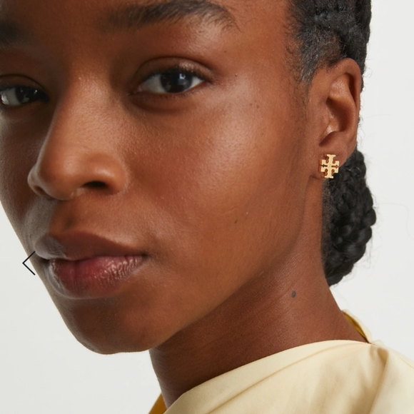 Tory Burch kira stud earrings silver new - Picture 4 of 10